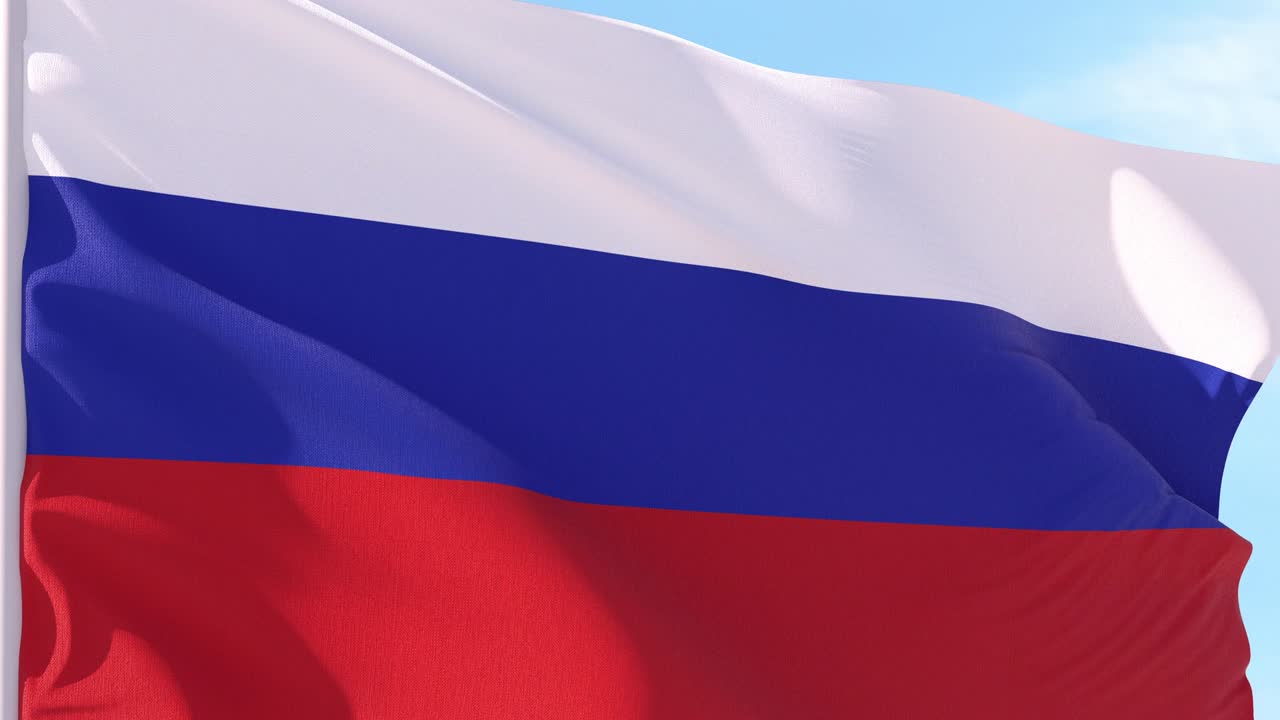 Sfondo animato con bandiera russa
