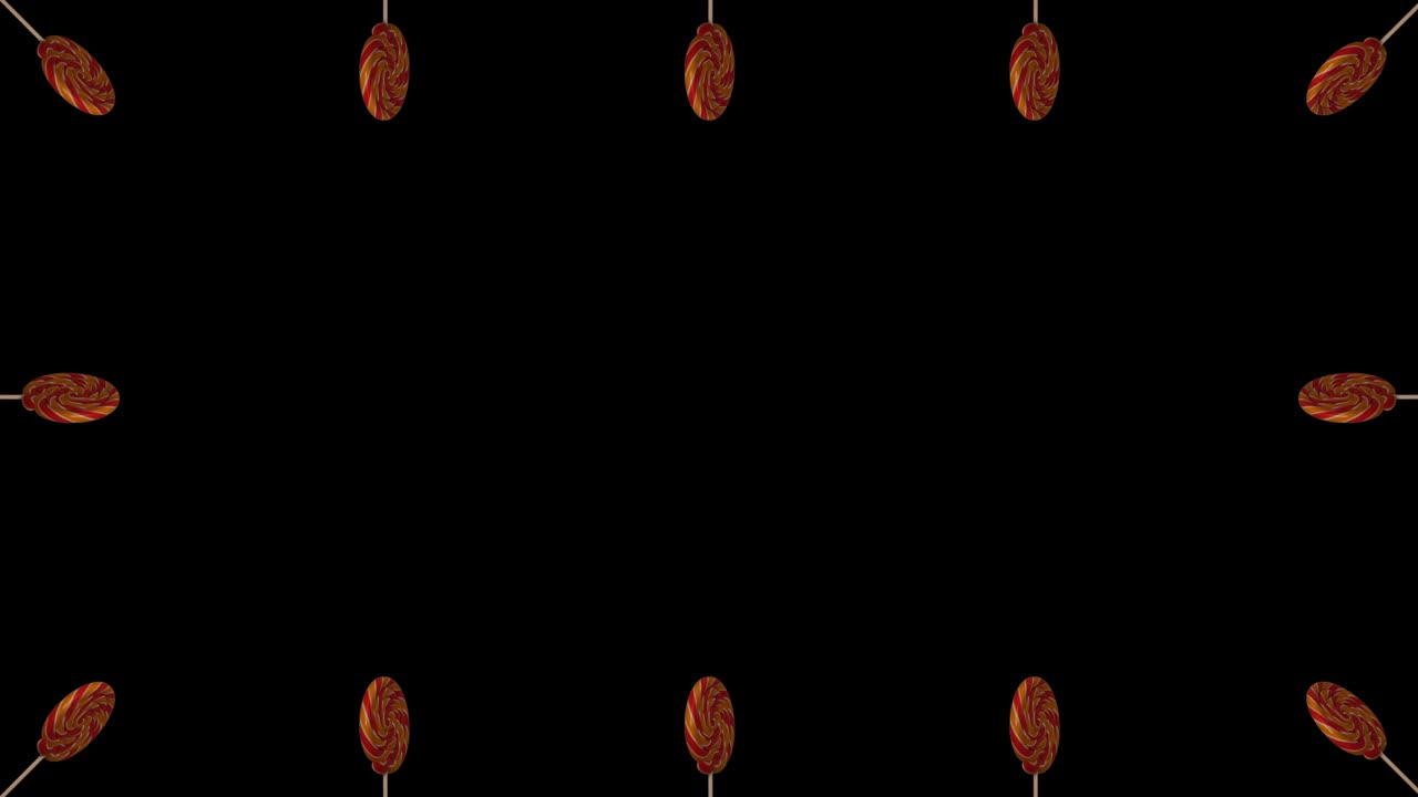 Lollipops rotates - frame on alpha channel background