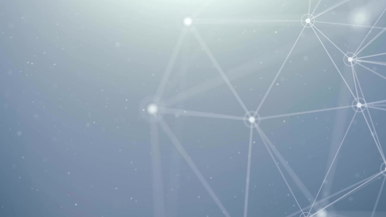 Abstract Plexus Network luxury and titles network of connected lines and dots particles. Network Connections Soft Clean Corporate Business Presentation Seamless Loop Background.