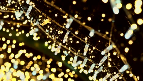 luces de oro de año nuevo fondo bokeh abstracto