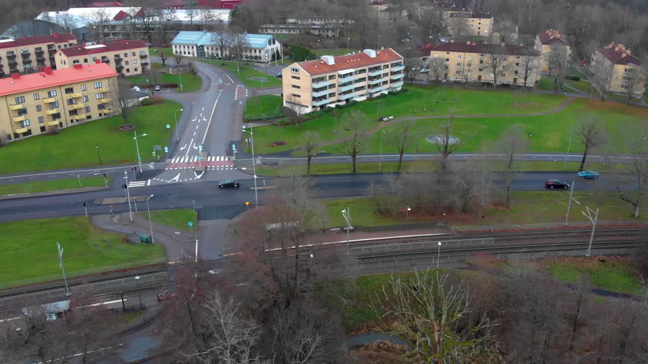 스웨덴 예테보리에서 운전하는 자동차의 조감도-2