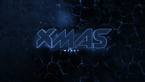 dark monochrome merry xmas text on blue gradient 3