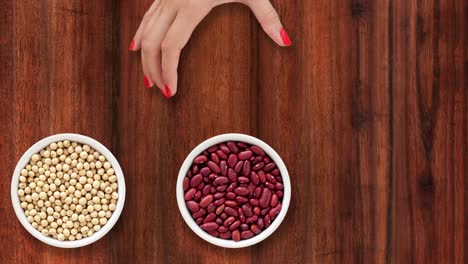 offering bowls with beans