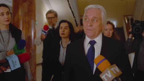 press conference with a politician
