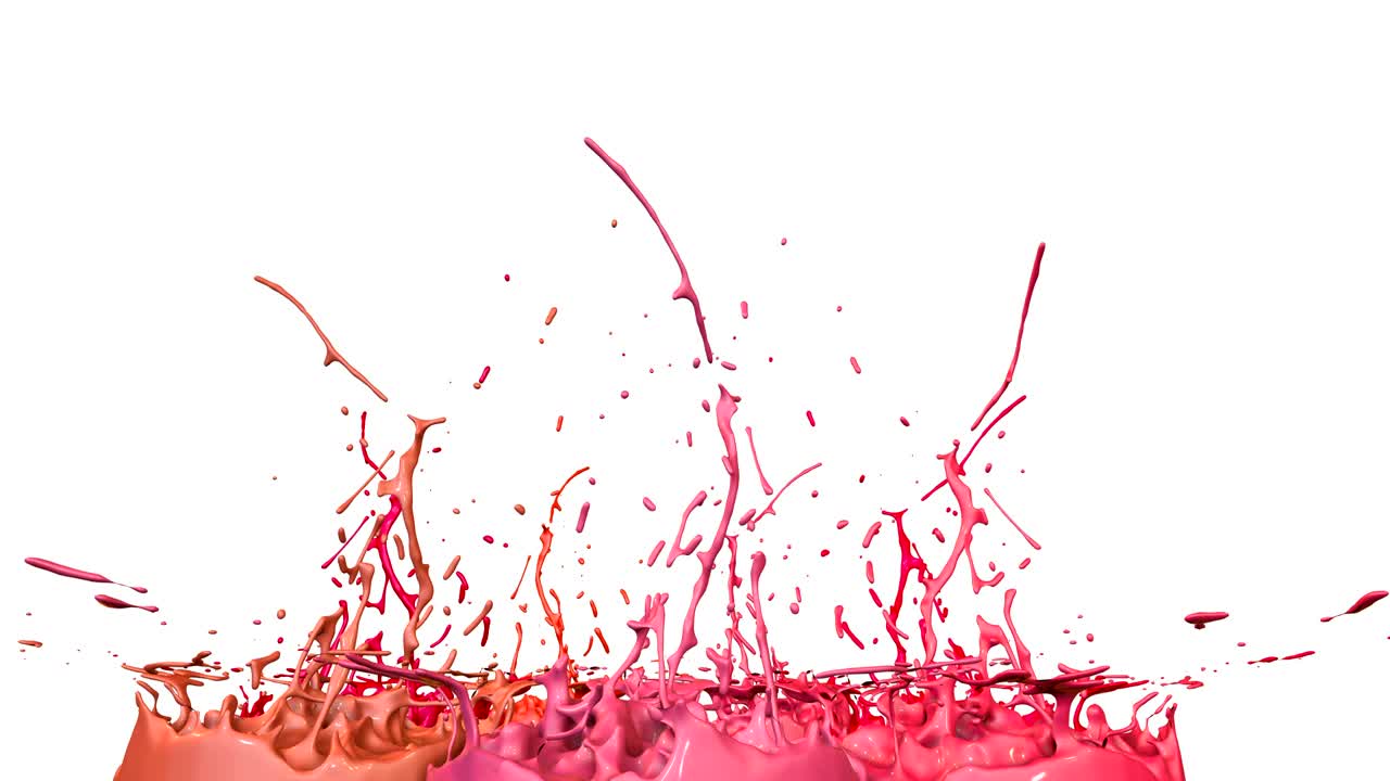 las pinturas 3d bailan en 4k sobre un fondo blanco. simulación de salpicaduras de tinta en un altavoz musical que reproduce música. hermosas salpicadures como un fondo brillante en ultra alta calidad.