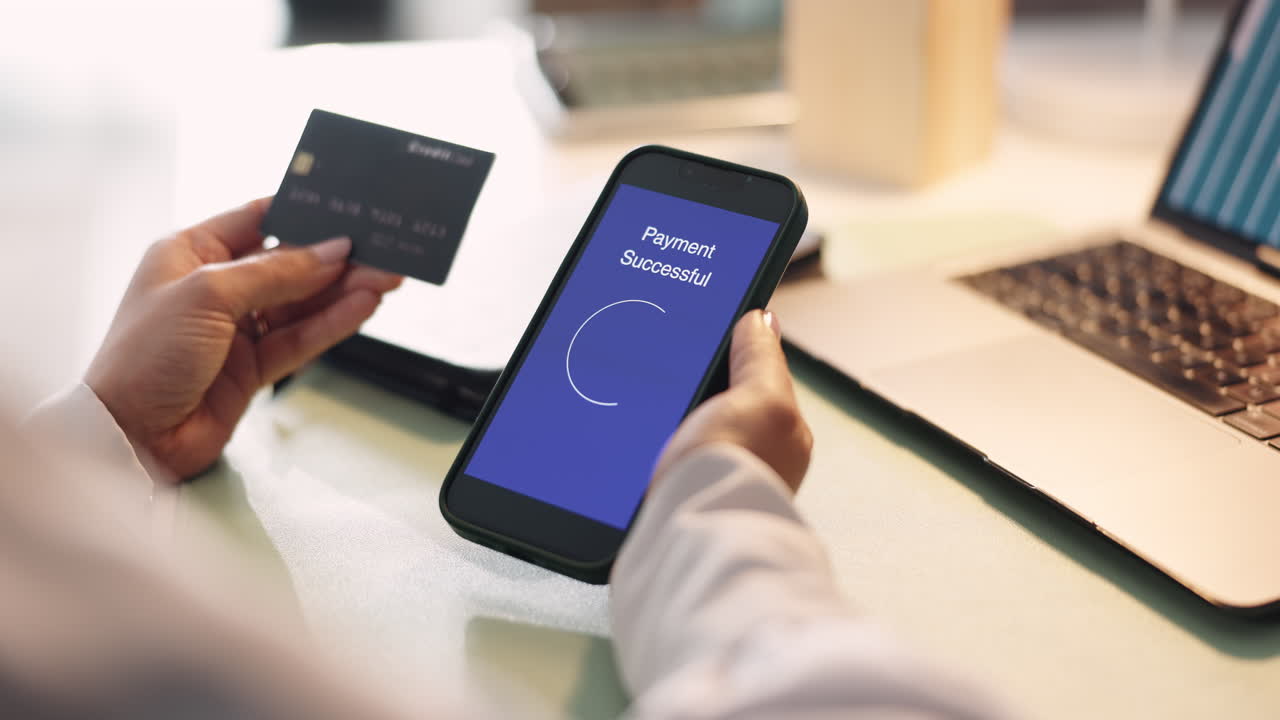 Successful Online Payment on Mobile Device