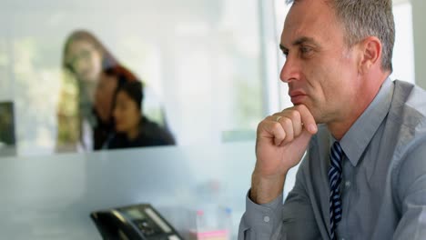 businessman working at desk 4k