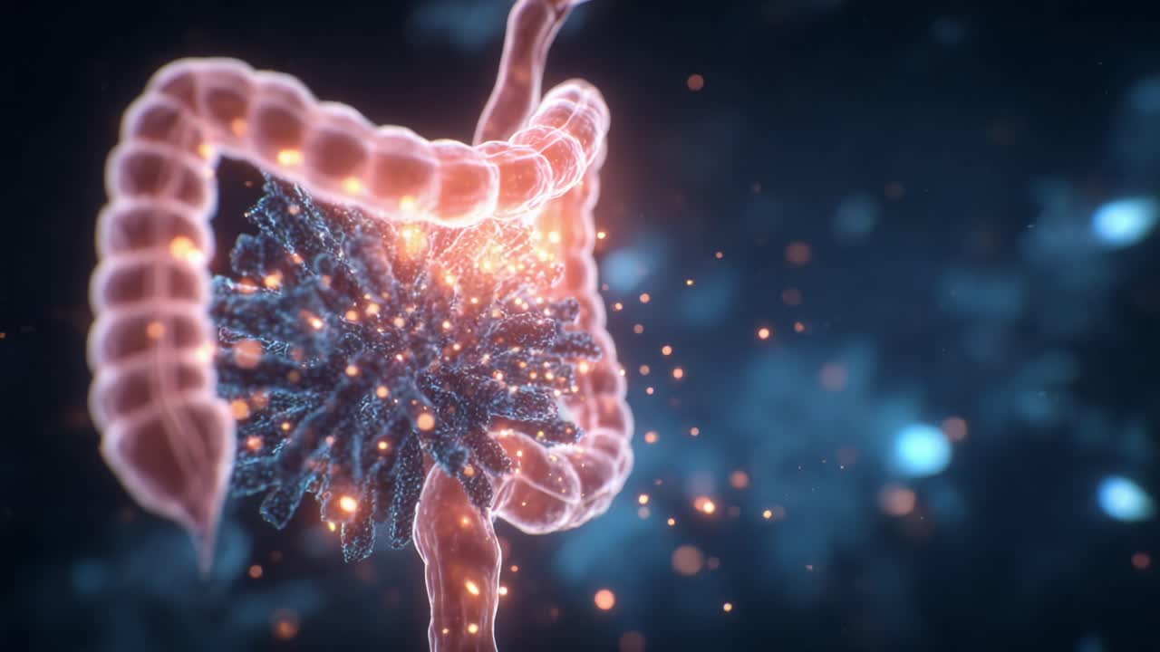 A Close-Up View of the Intricate Relationship Between the Intestinal Microbiome and Human Gut Health, Highlighting Their Dynamic Interaction and Role in Digestion
