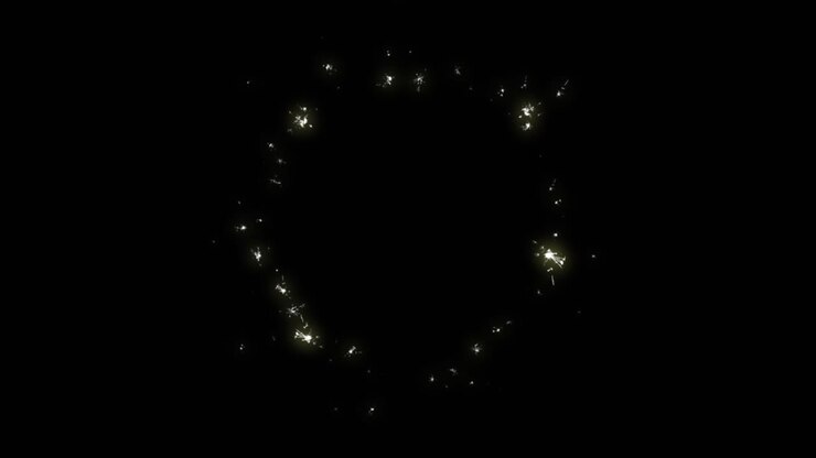 星の粒子は黒いスクリーンに反して輝き魅力的な視覚効果を生み出します 天の魔法の触れでモーショングラフィックスプロジェクトを強化するのに最適です