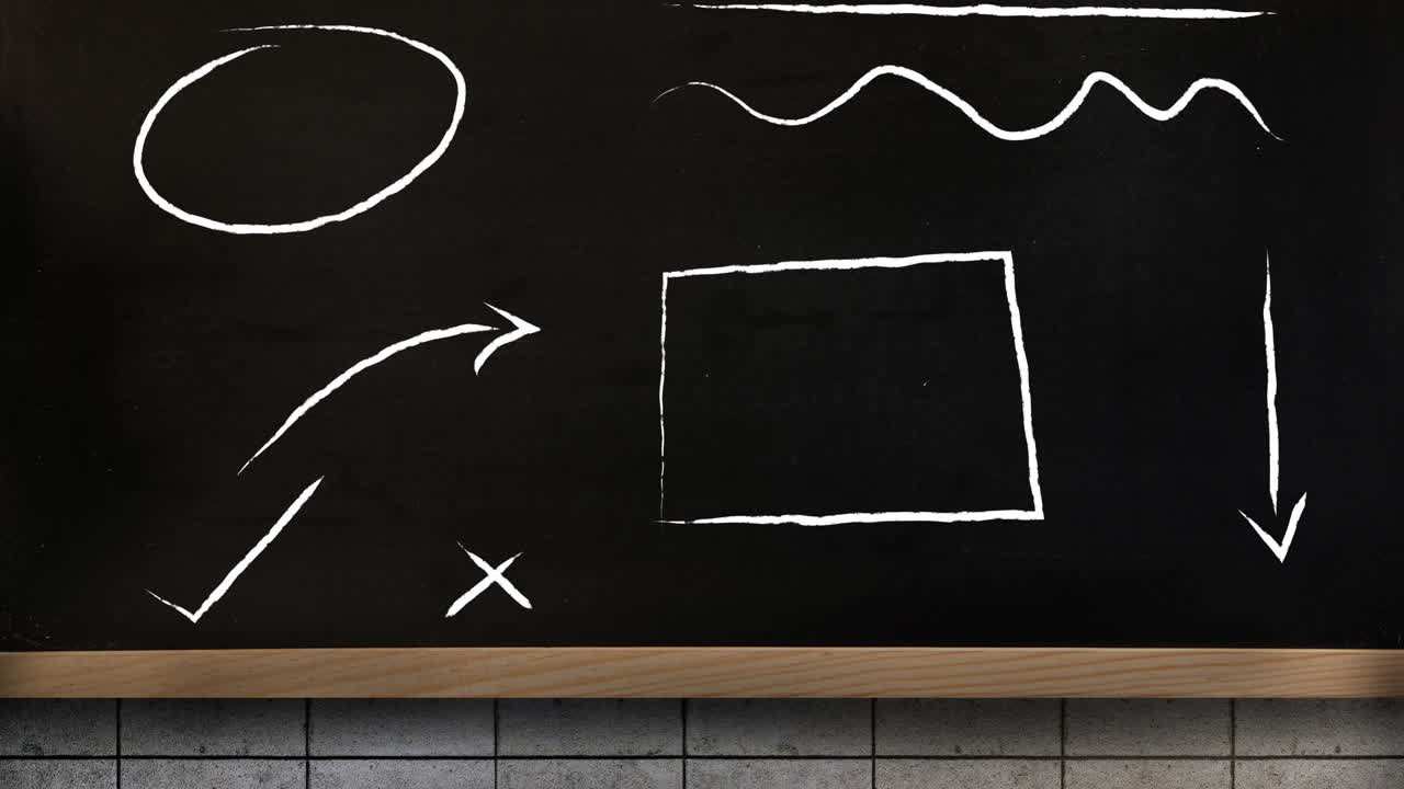 검은 바탕에 나무 표면 위에 추상적인 모양의 디지털 애니메이션