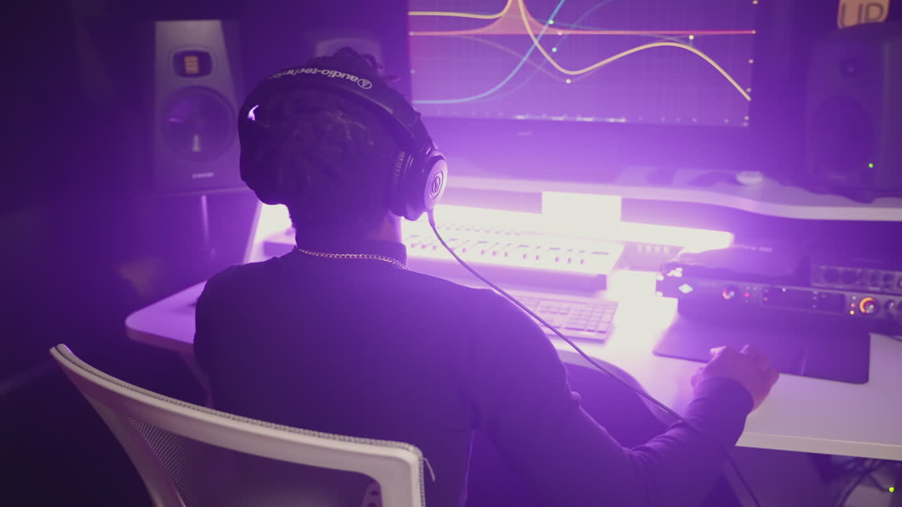 producción musical en un estudio de grabación