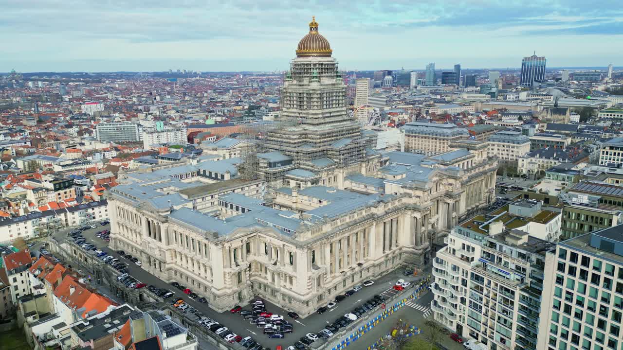 Aerial View of the Court of Justice of the European Union in Brussels, Belgium