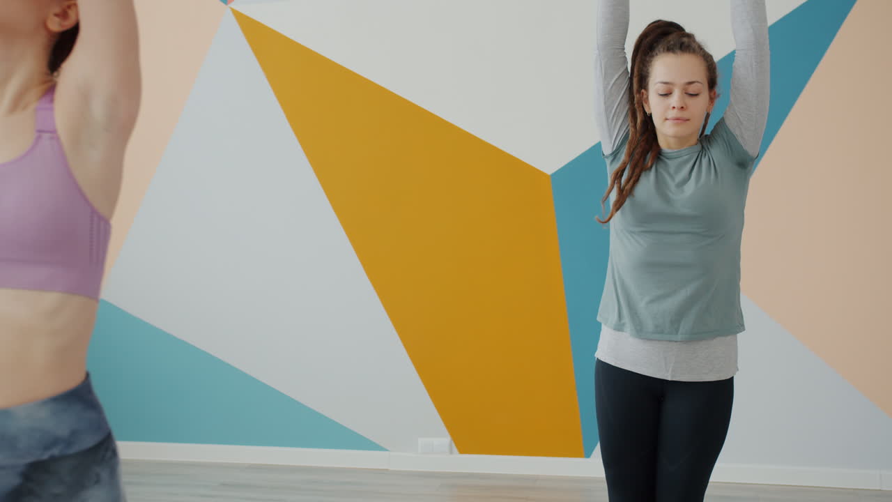 Yoga Class in a Modern Studio