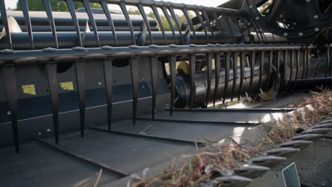 detail of combine harvester cutter blades