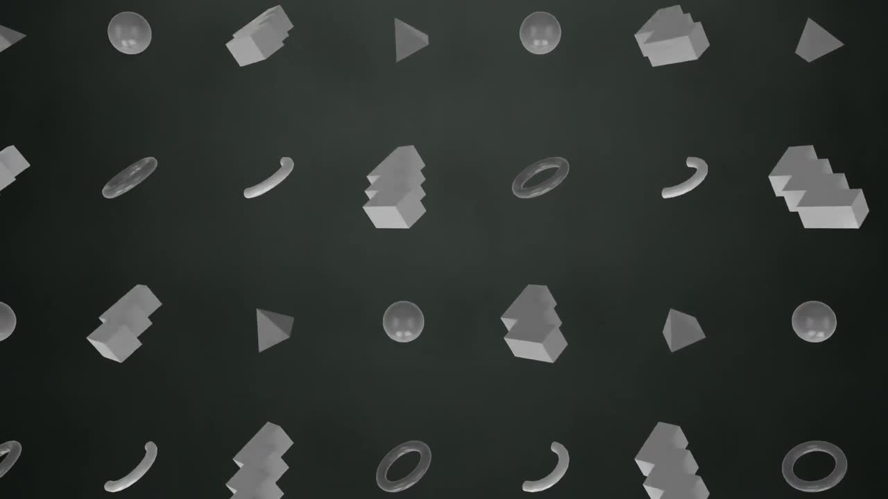 움직이는 3d 추상적인 모양