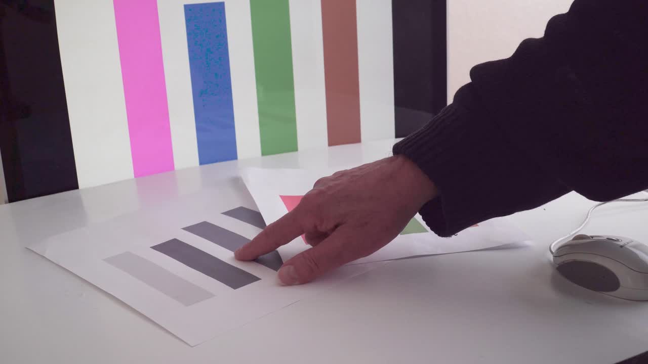 Person is evaluating the performance in a business and the economic growth and loss using graphs .