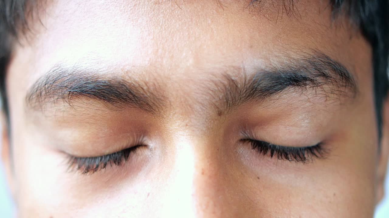 사람의 얼굴의 클로즈업