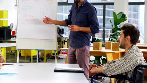 business executives discussing during meeting