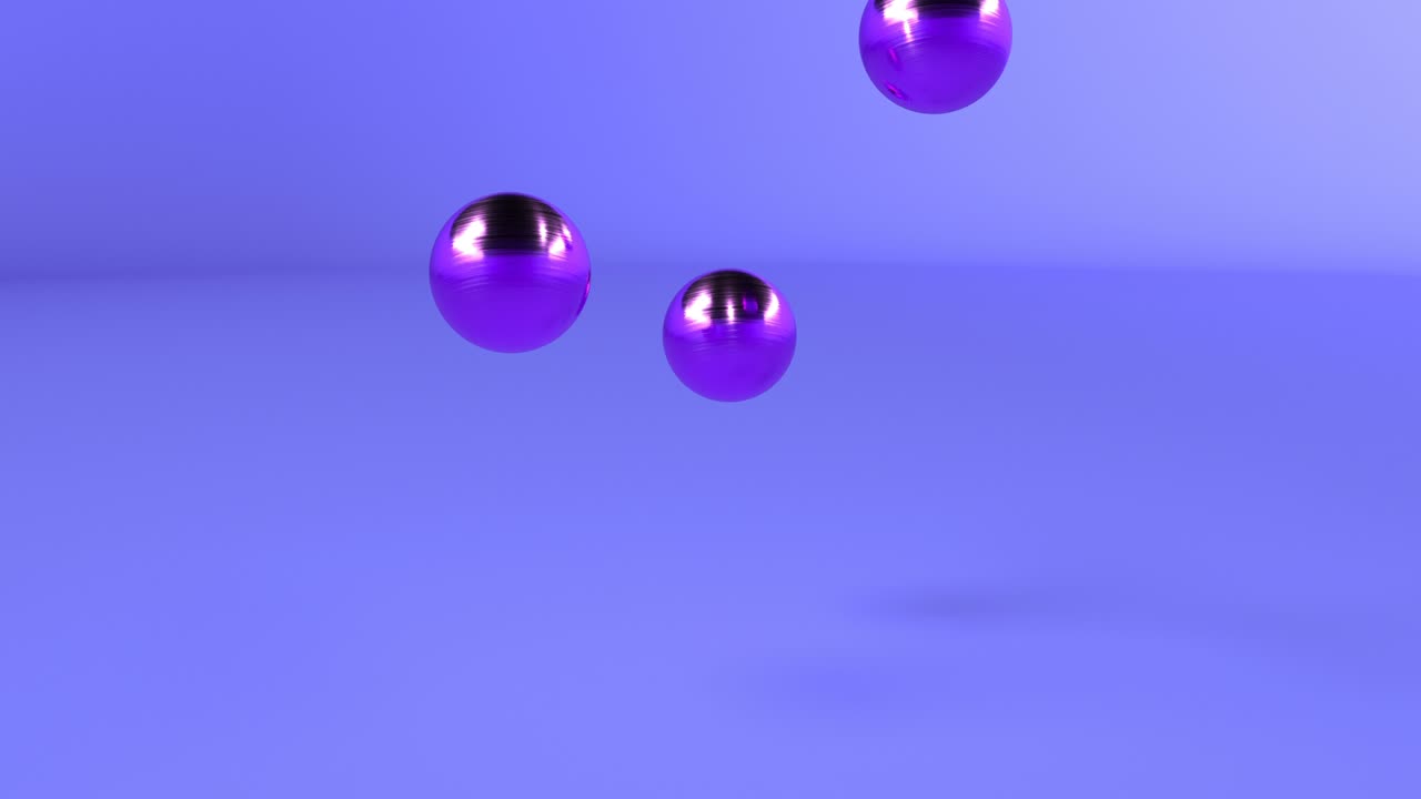 esfera de metal suave color de moda muy peri bola caer en el azul es suficiente 4k