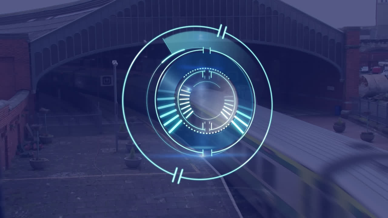 animación del escaneo de alcance sobre el tren