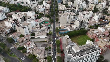 Drone-aerial-footage-of-Lima-the-capital-city-of-Peru-in-south-america-Mireflores-barranca