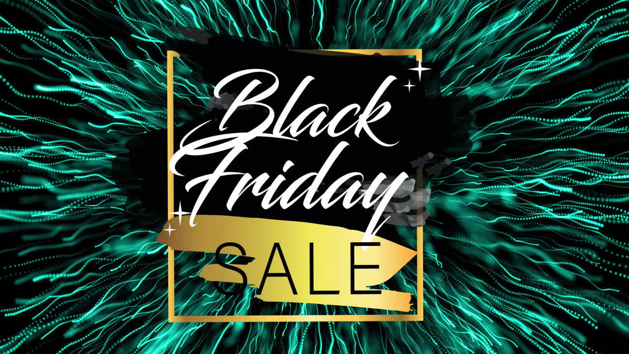 검은 바탕에 불꽃놀이를 통해 블랙 프라이데이 판매의 애니메이션