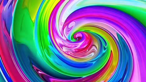 vibrant glossy rainbow swirl