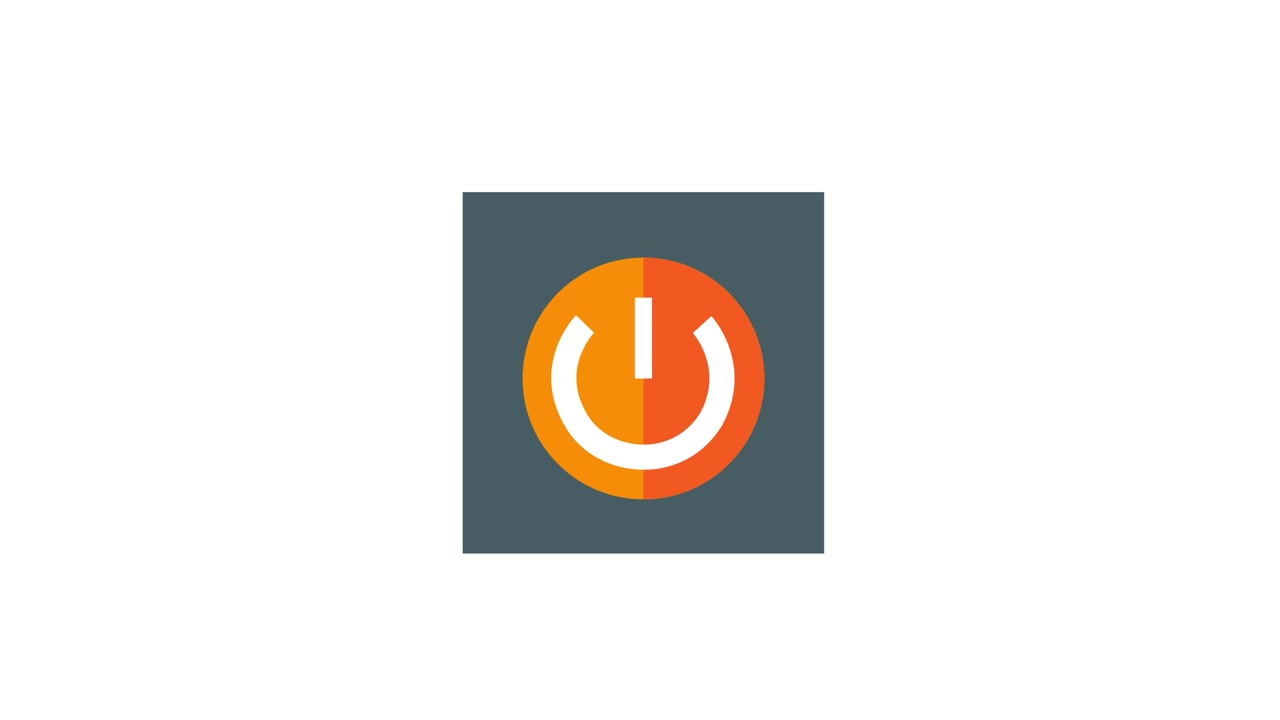 Animated Power Button Icon for Digital Interface