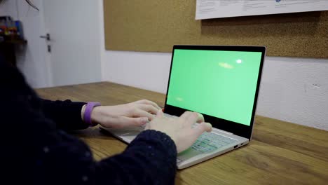 mujer usando laptop
