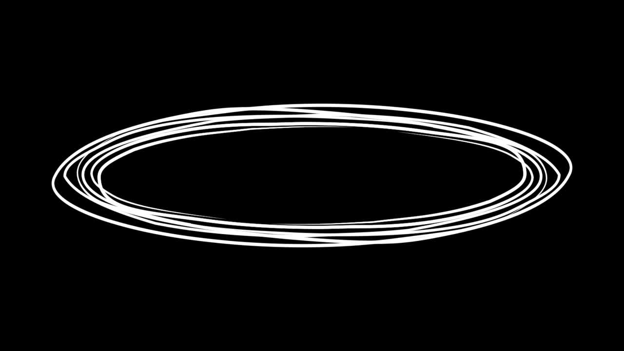 Abstract white ellipse on black background