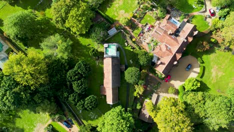 drone bird-eye view of st gile's church in