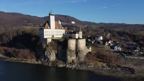 castle along the danube in the wachau austria