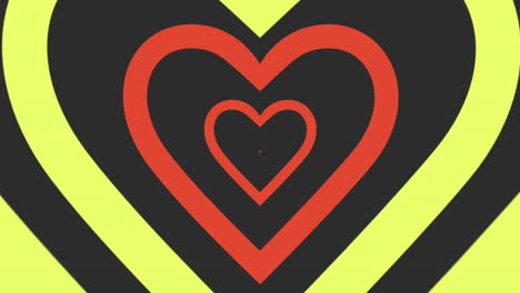 Symmetrical-heart-design-on-orange-background