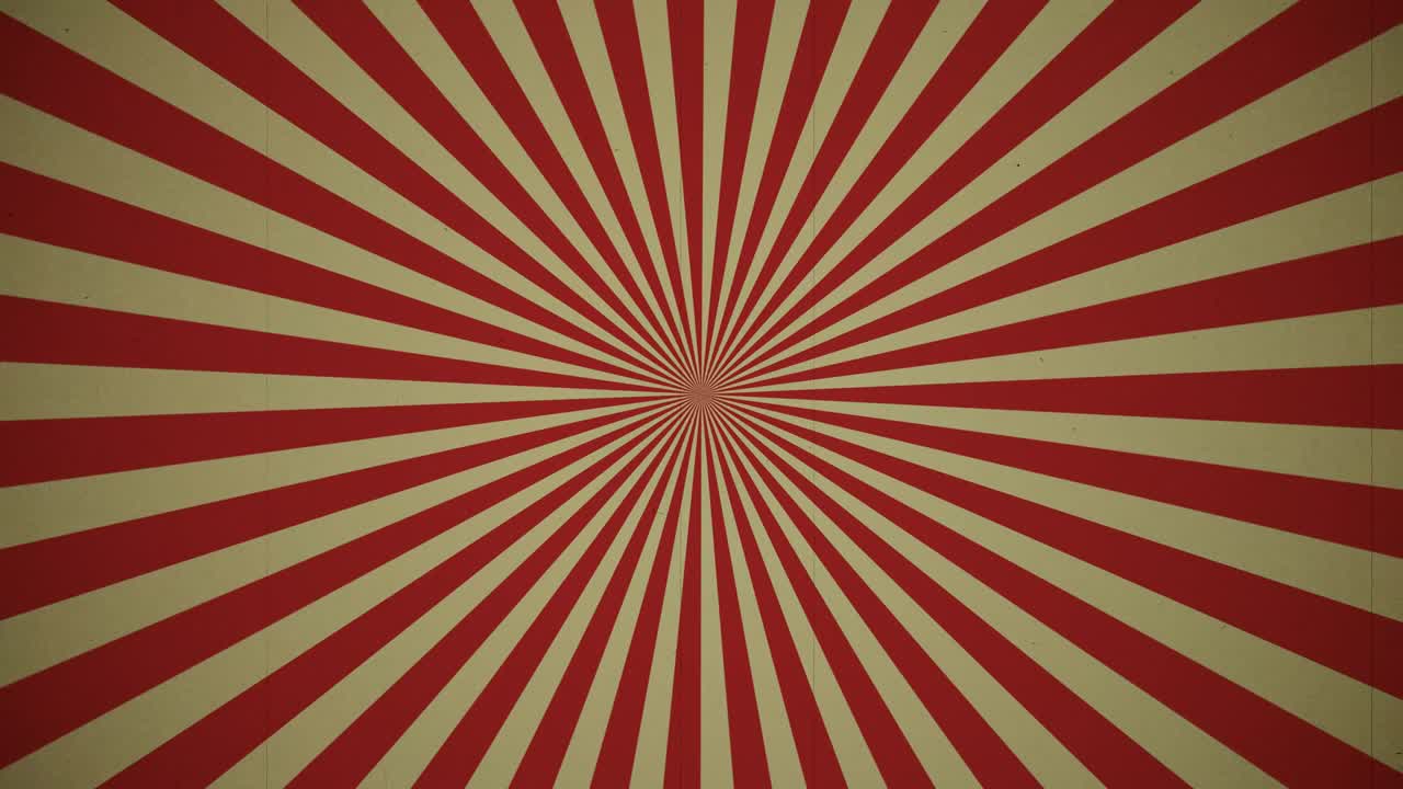 el fondo de los rayos vintage de la ráfaga solar. el fondo de la animación de rayos de sol retro giratorio. el amanecer brillante animado con el efecto de la tira de película vintage antigua.
