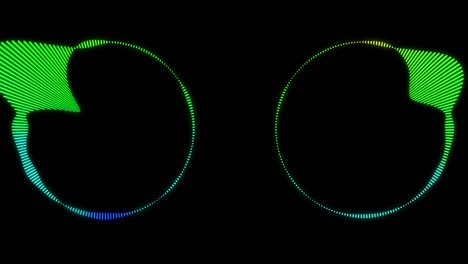 círculo de espectro de audio visualizador de audio gráficos de movimiento