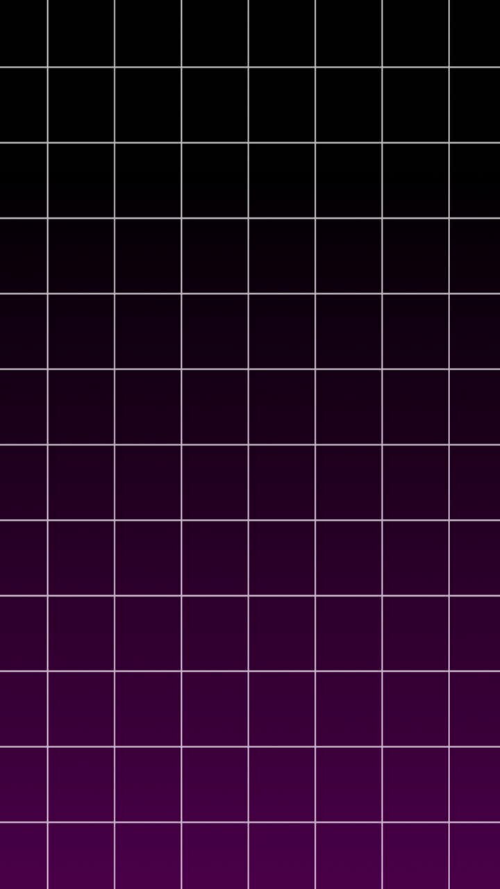 Abstract White Grid Pattern on Black and Purple Gradient Background