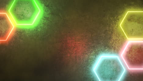 luces de neón de colores en movimiento en la pared 1