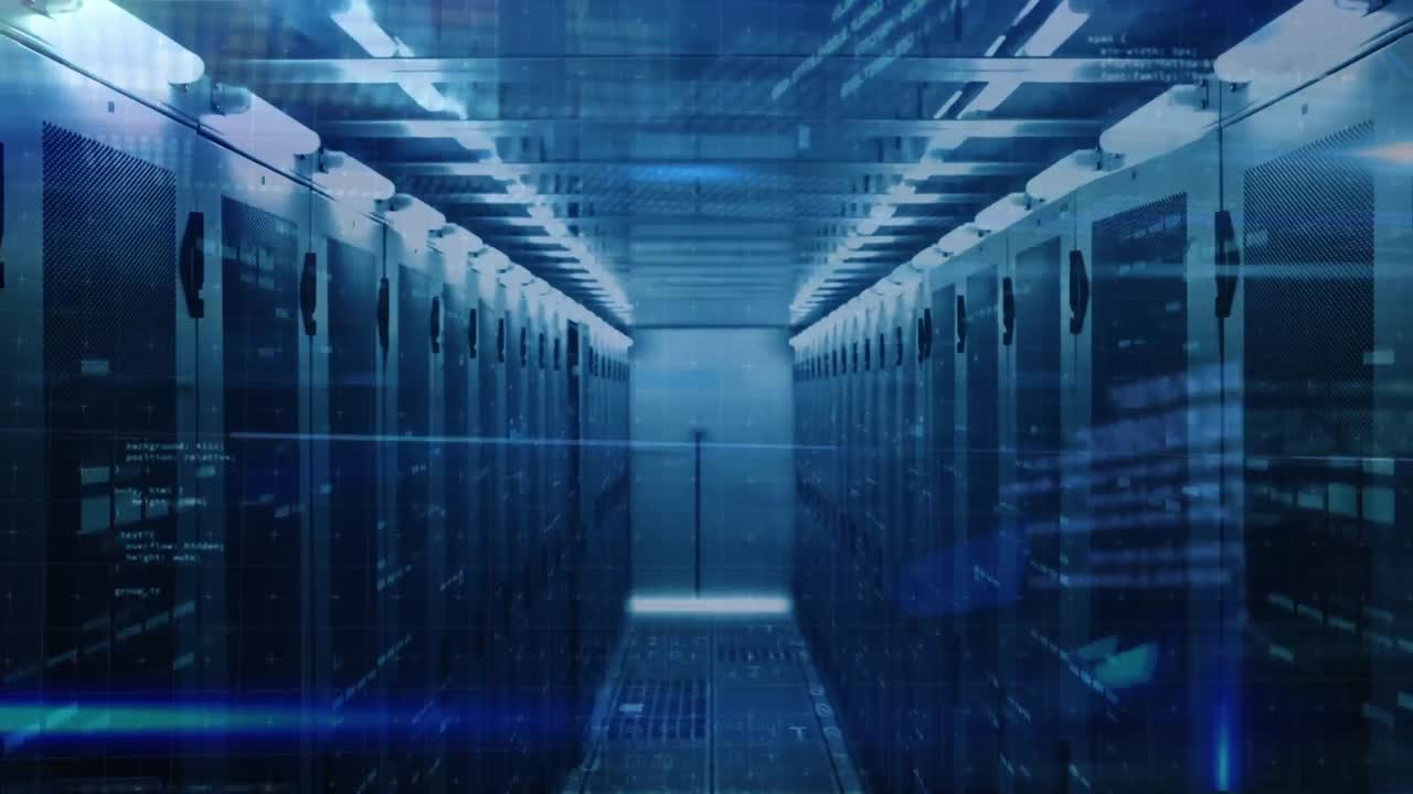 Animation of data processing over computer servers