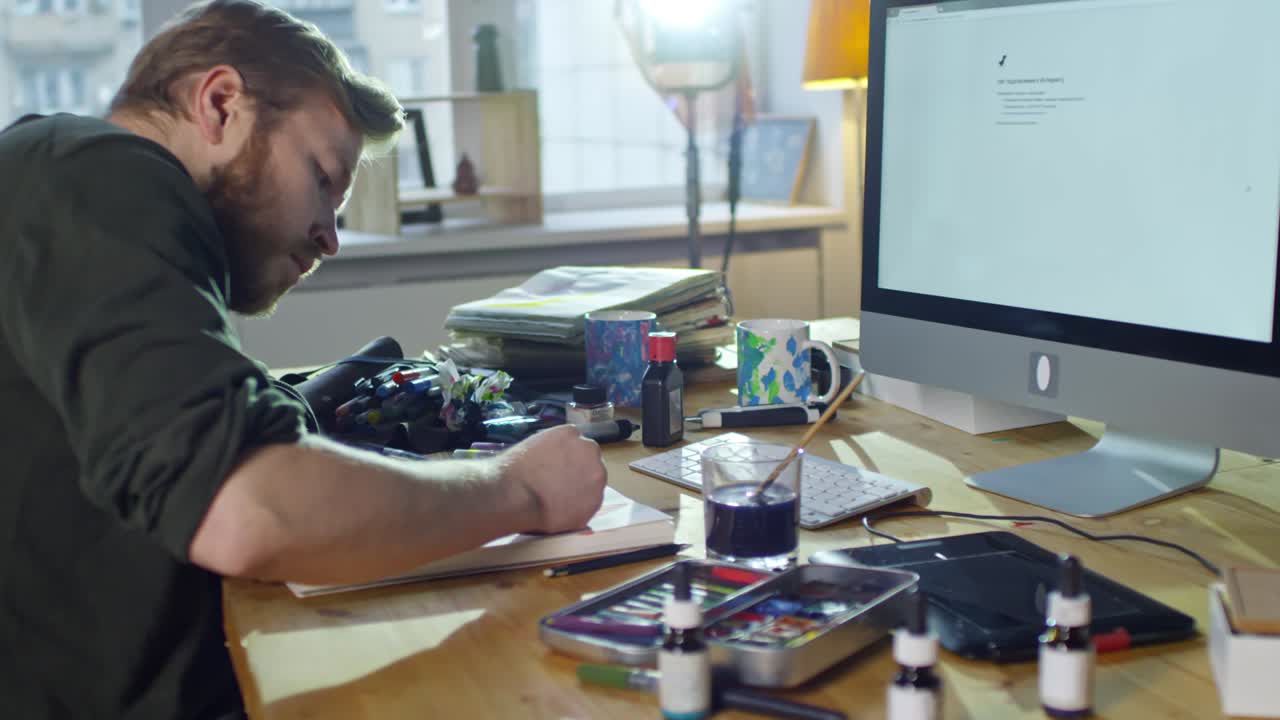 Drawing Fantasy Creature with Colored Chalks