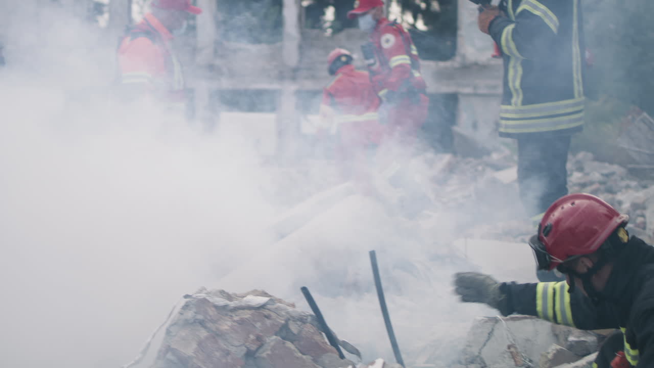 Rescue Operation at a Damaged Building