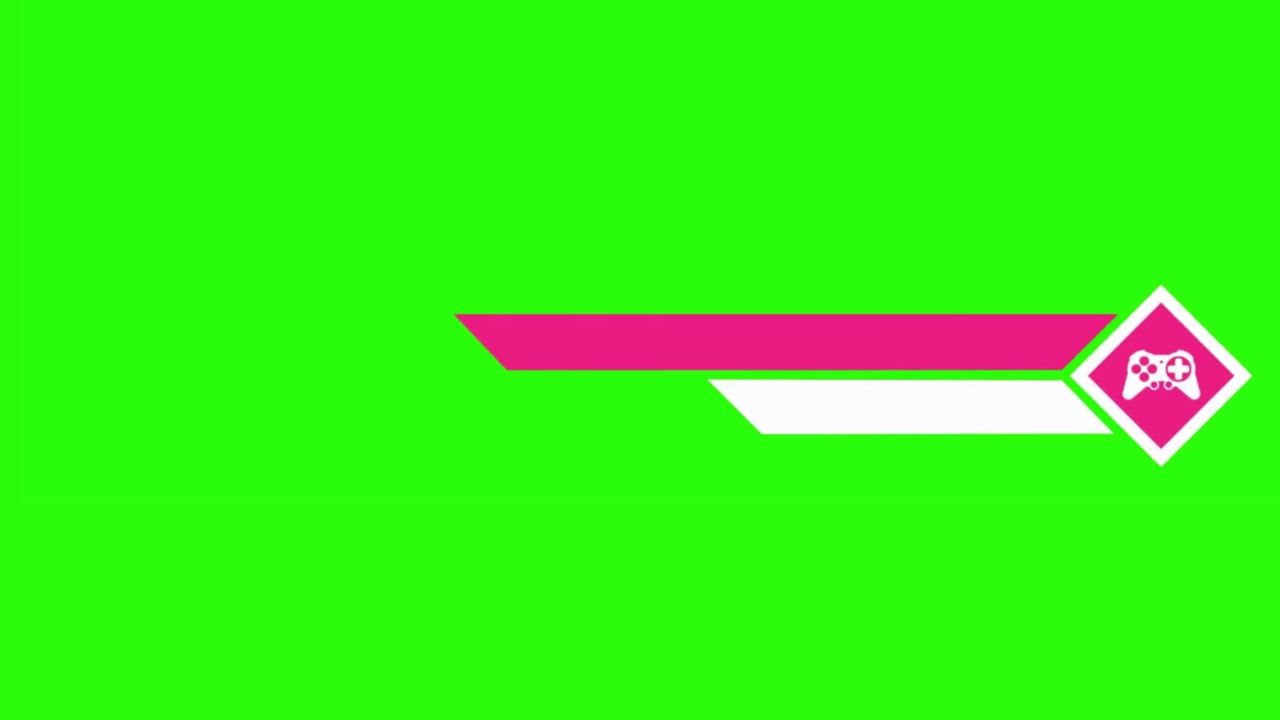 Animated Lower Third Graphic with Game Controller Icon on Green Screen