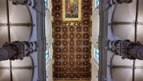 ceiling of the cathedral of lecce in italy