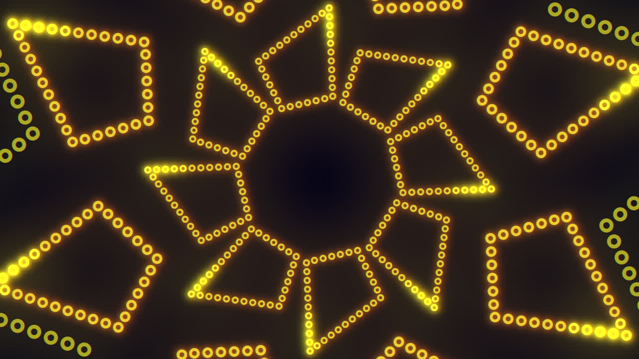 Connected circle pattern forms star-shaped design
