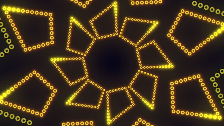 Connected circle pattern forms star-shaped design