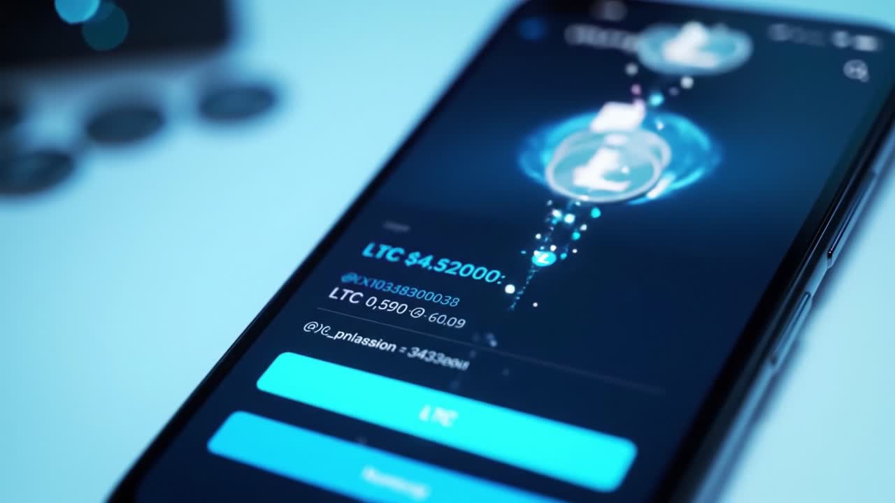 A detailed look at cryptocurrency trading on a mobile device, showcasing market data, transaction details, and a digital wallet. The focus is on the seamless user experience in a modern setting.
