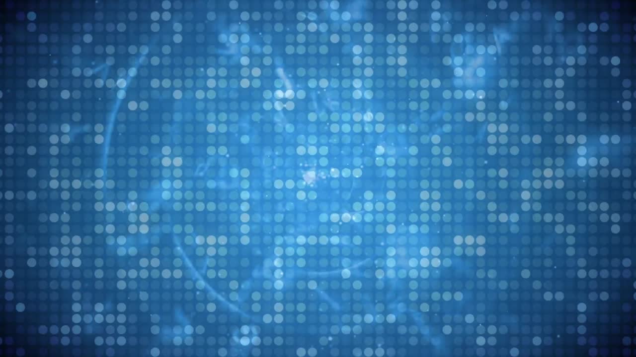 animación del procesamiento de datos científicos digitalmente senderos de luz sobre fondo azul