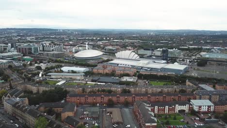 the sse hydro neighbourhood and surrounding area of finnieston, glasgow aerial