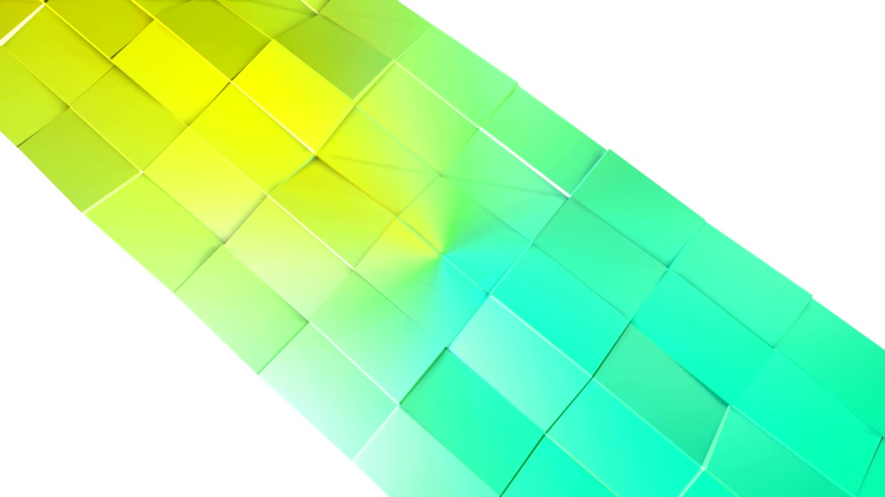 루프에서 4k 로우 폴리 배경 애니메이션, 현대 기하학적 로우폴리 스타일의 완벽한 3d 애니메이션, 그래디언트 색상, 크리에이티브 간단한 배경, 복사 공간과 함께 v1 녹색 평면