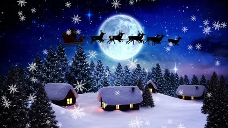 Animation-of-night-winter-scenery