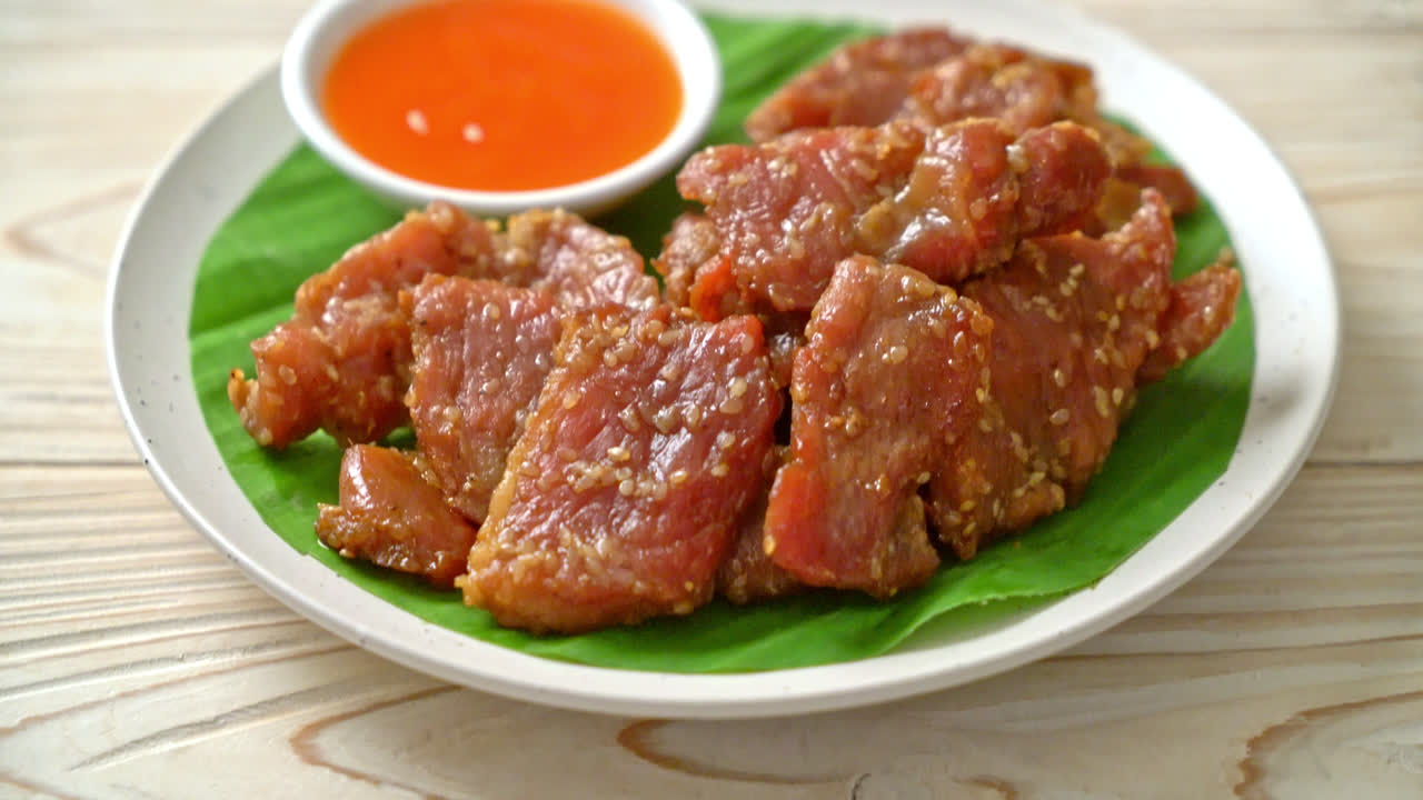 sun dried pork with sauce